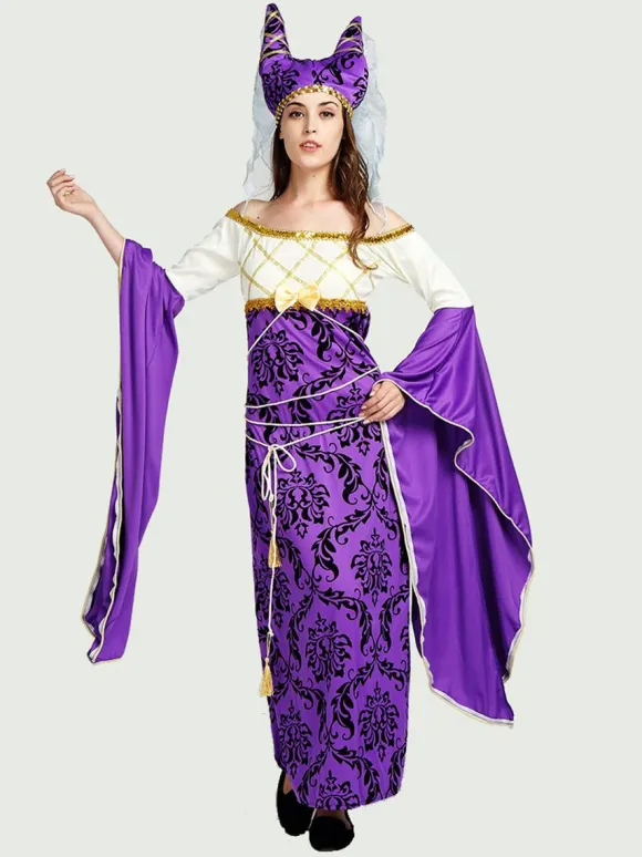 Costumes Marchandises de Vacances Costumes de Vacances Égyptien Sexy Violet Fibre de Polyester