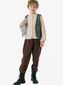 Costumes Oktoberfest Enfants Ensemble Marron Café Déguisement Vintage Garçon