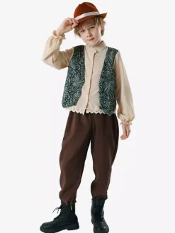 Costumes Oktoberfest Enfants Ensemble Marron Café Déguisement Vintage Garçon