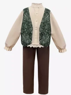Costumes Oktoberfest Enfants Ensemble Marron Café Déguisement Vintage Garçon