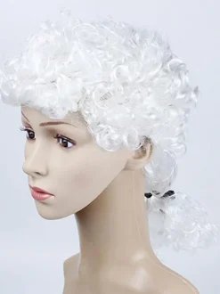 Costumes pour enfants avocat Cosplay vêtements noirs perruque blanche ensemble 2 pièces Costume d'halloween pour enfants