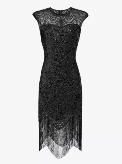 Costumes Rétro Noirs Paillettes Accessoire Robe Marie Antoinette Ensemble Vintage Femme