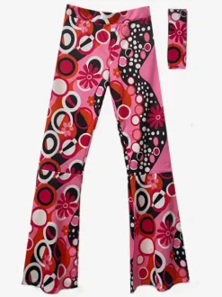 Costumes Rétro Roses Femmes Fleuri Pantalon En Polyester Accessoire Ensemble Vintage