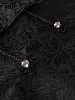 Costumes rétro sans manches en polyester vintage noir pour homme