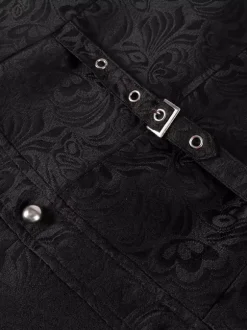 Costumes rétro sans manches en polyester vintage noir pour homme