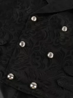 Costumes rétro sans manches en polyester rétro haut vintage noir pour homme Bourgogne