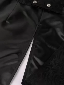 Costumes rétro sans manches en polyester rétro haut vintage noir pour homme Bourgogne
