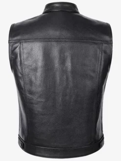 Costumes rétro sans manches en polyester rétro noir vintage pour homme