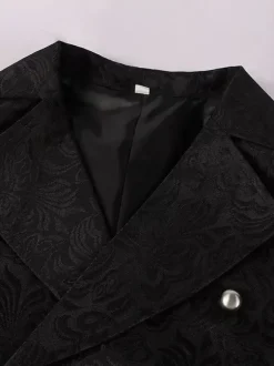 Costumes rétro sans manches en polyester rétro haut vintage noir pour homme Bourgogne