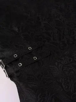 Costumes rétro sans manches en polyester rétro haut vintage noir pour homme Bourgogne