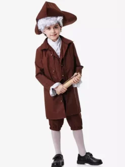 Costumes Café Marron Hommes Rétro Gilet Pantalon Ensemble Costumes De Vacances