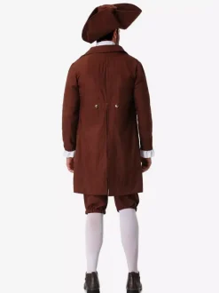 Costumes Café Marron Hommes Rétro Gilet Pantalon Ensemble Costumes De Vacances