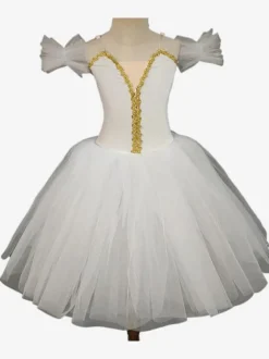 Costumes de danse de Ballet ballerine rouge pour filles robe à volants en dentelle et Polyester vêtements de danse