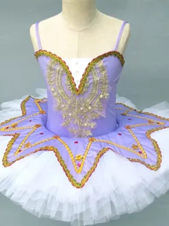 Costumes de danse de Ballet bordeaux filles ballerine en dentelle à paillettes ensemble de robe