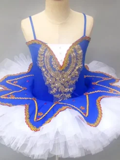 Costumes de danse de Ballet bordeaux filles ballerine en dentelle à paillettes ensemble de robe