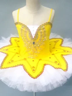 Costumes de danse de Ballet bordeaux filles ballerine en dentelle à paillettes ensemble de robe