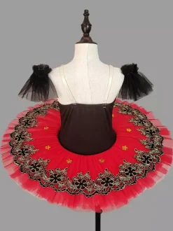 Costumes de danse de Ballet rose fille ballerine Lycra Spandex robe robe vêtements de danse