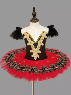 Costumes de danse de Ballet rose fille ballerine Lycra Spandex robe robe vêtements de danse