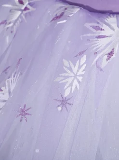 Costumes de Danse de Ballet Violet Femme Enfant Ballerine Volants Dentelle Imprimé Floral Robe en Polyester Vêtements de Danse