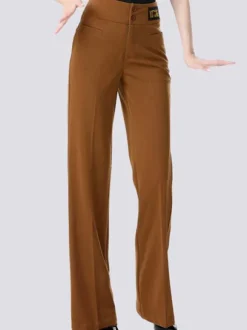 Costumes De Danse De Salon Pantalon Femmes Marron Café