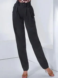 Costumes de danse de salon pantalons en spandex lycra vert foncé vêtements de danse pour femmes