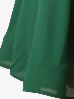 Costumes de danse de salon vert femmes Lycra Spandex robe vêtements de danse