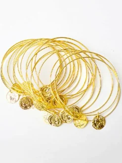 Costumes de danse du ventre Bracelet Blond Metallic Gaufrage Femmes Performance Costume Accessoire Déguisements Halloween
