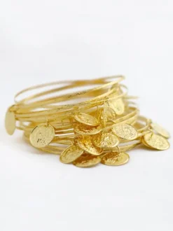 Costumes de danse du ventre Bracelet Blond Metallic Gaufrage Femmes Performance Costume Accessoire Déguisements Halloween