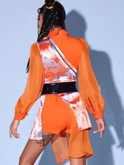 Costumes de danse Jazz pour femmes pantalon en Lycra et Spandex pardessus vêtements de danse