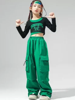 Costumes de danse Jazz top manches longues pantalon en Polyester femmes