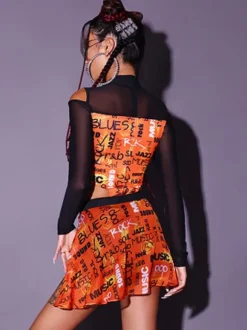 Costumes De Danse Jazz Top Short En Polyester Pour Femmes Ensemble De Danse