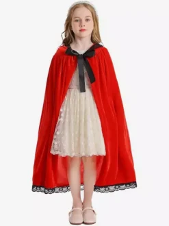 Costumes de Noël pour filles avec cape noire