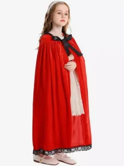 Costumes de Noël pour filles avec cape noire