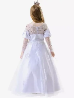 Costumes De Princesse Enfants Ensemble Blanc Robe Déguisement