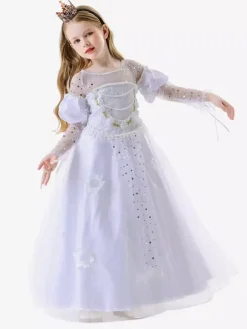 Costumes De Princesse Enfants Ensemble Blanc Robe Déguisement