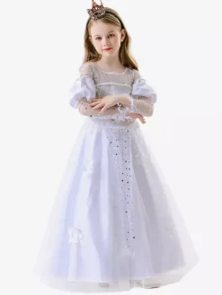 Costumes De Princesse Enfants Ensemble Blanc Robe Déguisement