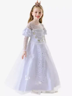 Costumes De Princesse Enfants Ensemble Blanc Robe Déguisement