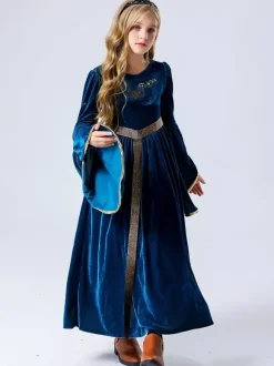 Costumes De Princesse Pour Enfants Vintage Déguisement Robe Bordeaux