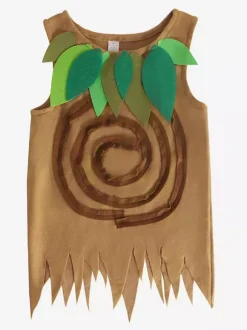 Costumes d'halloween pour enfants gilet de combinaison d'arbre en polyester marron café