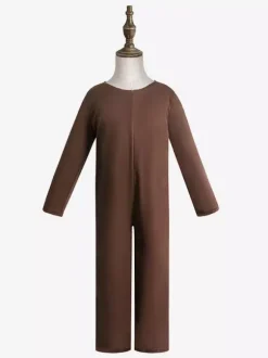 Costumes d'halloween pour enfants gilet de combinaison d'arbre en polyester marron café