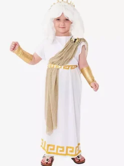 Costumes d'Halloween pour enfants Ensemble d'Halloween blanc Robe en polyester pour enfants