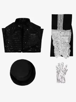 Costumes d'Halloween pour enfants Ensemble d'Halloween noir Pantalon en polyester pour enfants