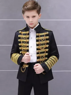 Costumes d'Halloween pour enfants Costume rétro du palais en or noir Costume de performance