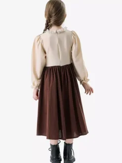 Costumes Oktoberfest Fête de la bière Enfants Ensemble Marron Robe Déguisement