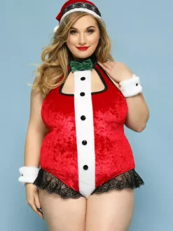 Costumes 3 pièces pour ensembles de robes attrayantes de Noël
