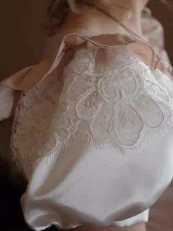 Costumes rétro Champagne pour femmes robe en Polyester à volants en dentelle Costume Marie-Antoinette Costume occidental du 18ème siècle