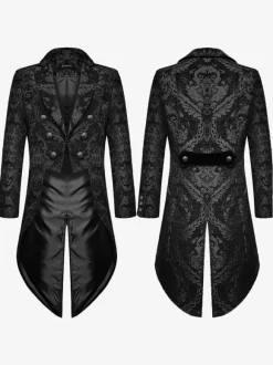 Costumes rétro à manches longues en polyester rétro vintage noir pour homme