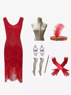 Costumes Rétro Robe Ensemble Paillettes Accessoire Vintage Femme Marie Antoinette 18ème Siècle Bourgogne