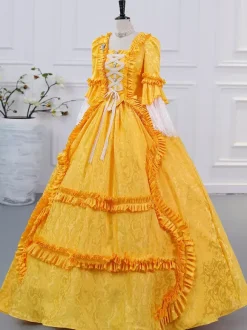 Costumes rétro violets à volants pour femmes Costume Marie-Antoinette robe en Polyester Style ROCOCO Costume du 18ème siècle Bourgogne
