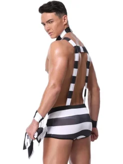 Costumes Sexy Hommes Déguisement Sexy Halloween Imprimé Bicolores Tenue Sexy